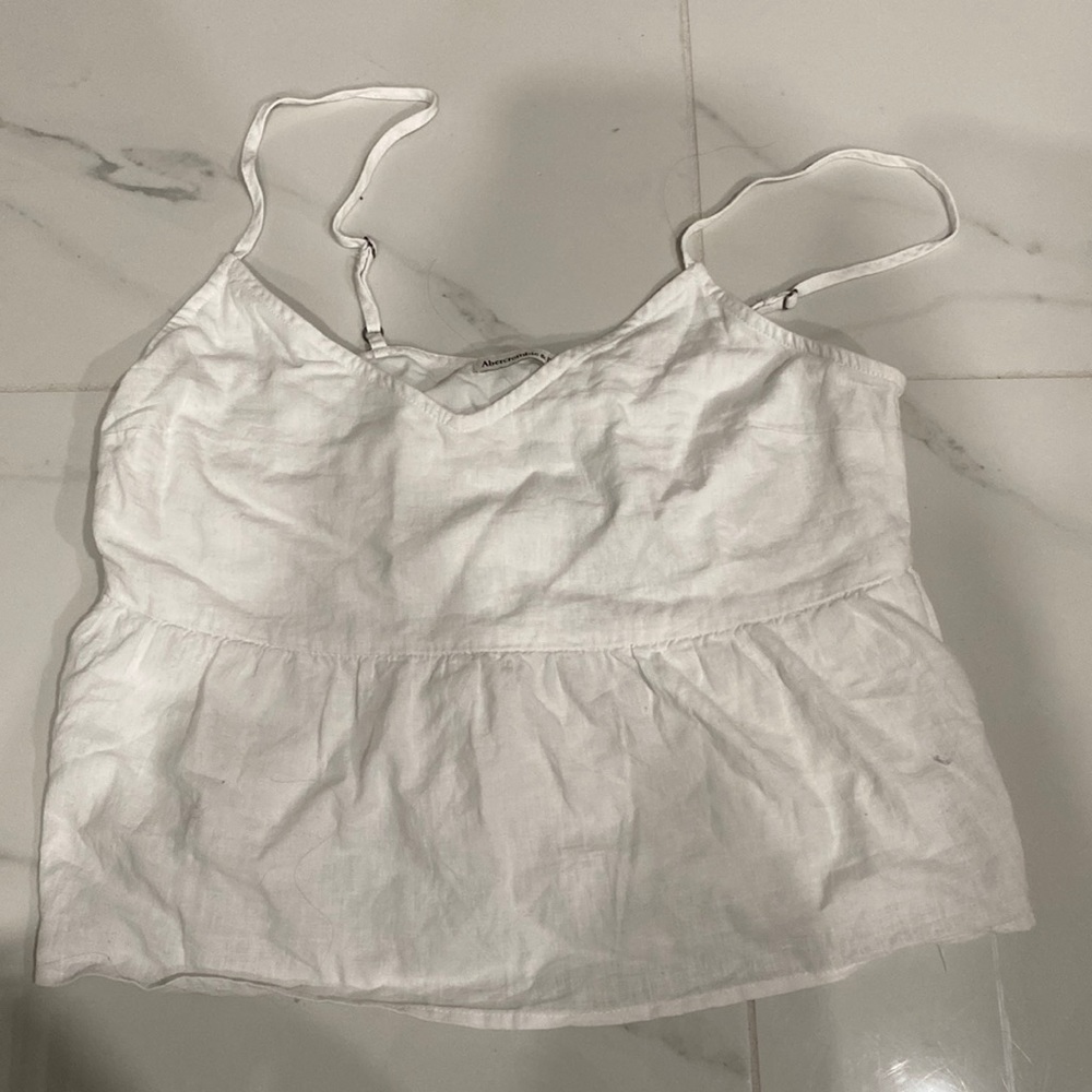 White spaghetti strap tank top